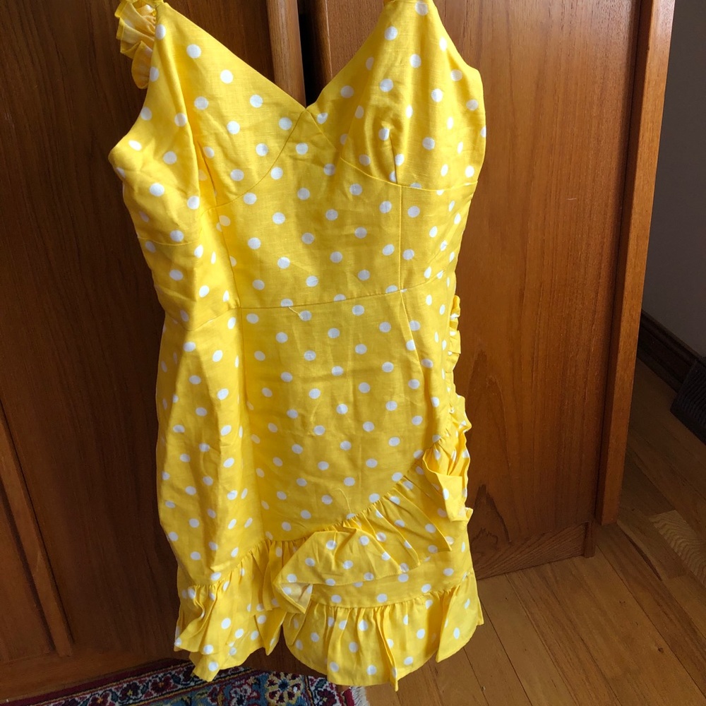NWT Fate Clothing yellow polka dot summer dress